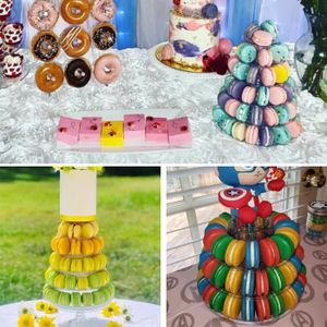 Présentoir à Gâteaux 3 Niveaux En Bois Petyoung - Rustique, Plateaux Amovibles - Pour Mariage, Anniversaire, Buffet - 2