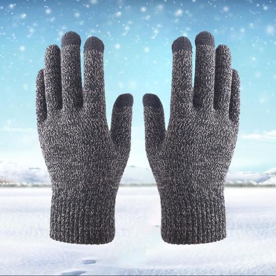 Gants Pour écran Tactile Gants Chauds Thermiques Anti Derapants Coupe Dhiver Pour Temps Froid 92248141