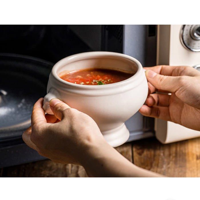 LOT DE 6 BOLS SOUPE TÊTE DE LION 475ML OLYMPIA | PORCELAINE PRO