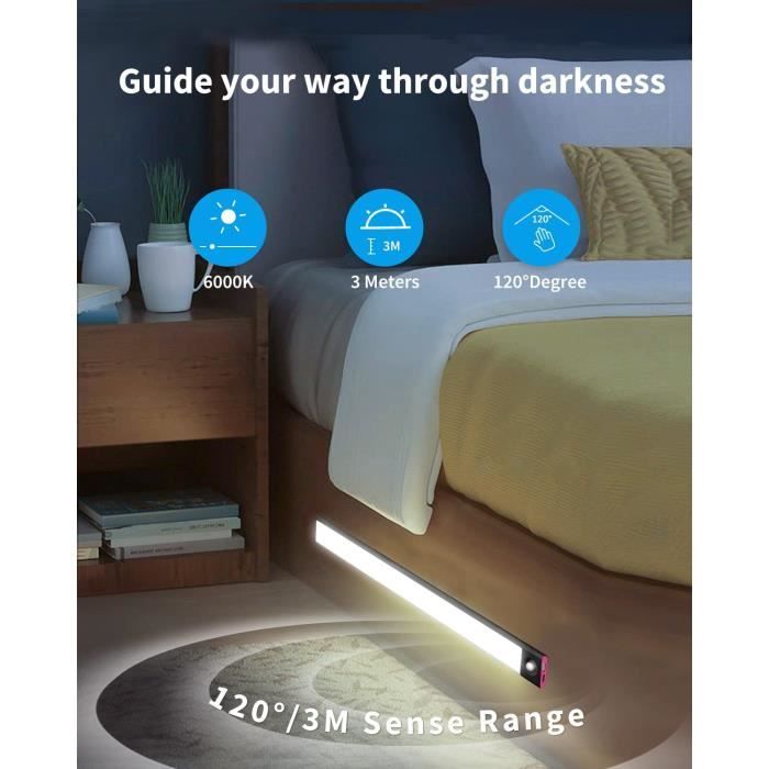Lampe de Placard, Réglette LED Cuisine Rechargeable par USB, Lumière  d'armoire 40cm Sans Fil Portable, Éclairage Cuisine [270] - Cdiscount Maison