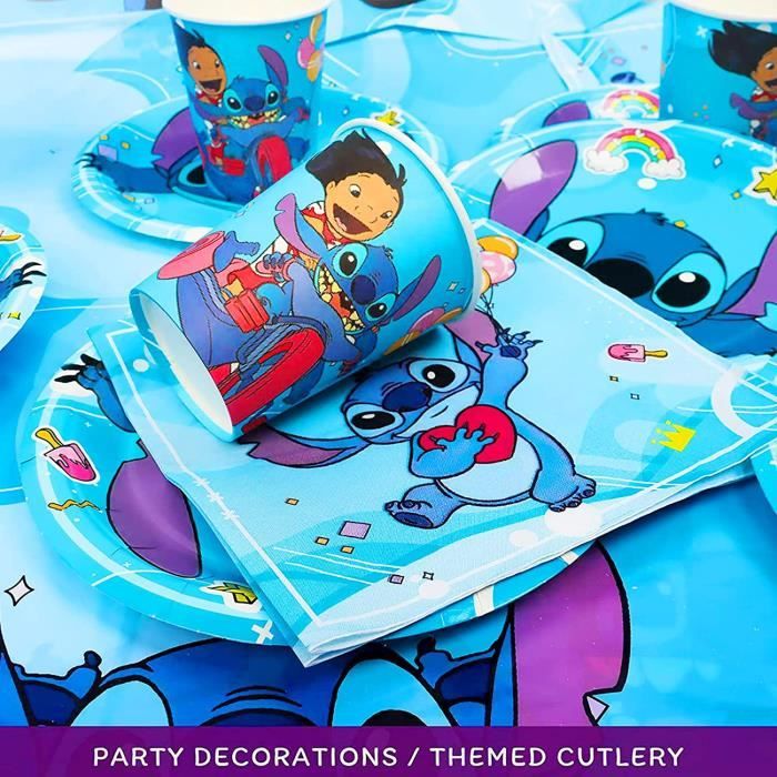 Decoration Anniversaire Vaisselle De Fête Vaisselle Anniversaire Assiettes Pour Enfants Nappe Serviette De Table Convient Pour 20 Personnes (BY1