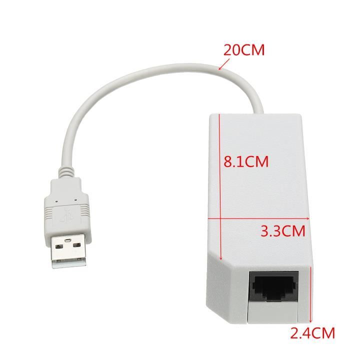 Adaptateur de Connexion LAN Filaire USB 2.0 pour Nintendo Switch-Wii-Wii U  100 Mbps Noir - Cdiscount Informatique