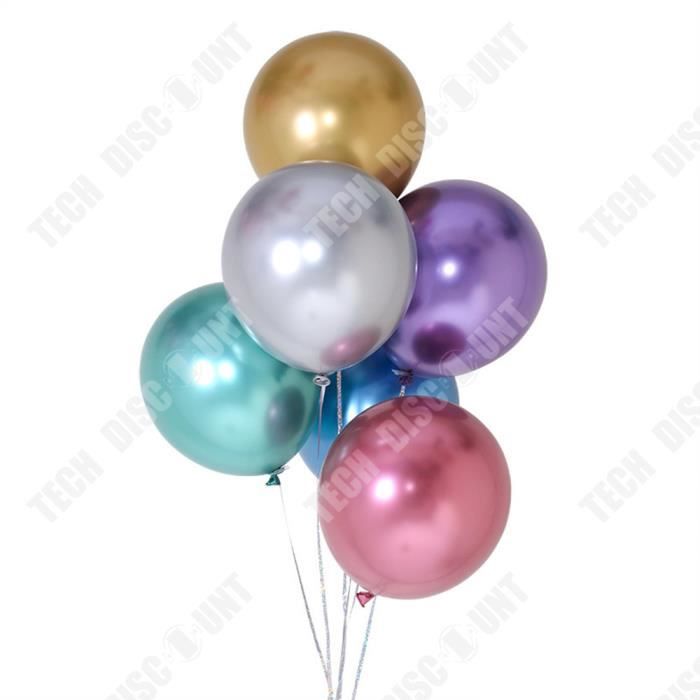 25 Ballons de baudruche métallisés - Gris argenté - Jour de Fête