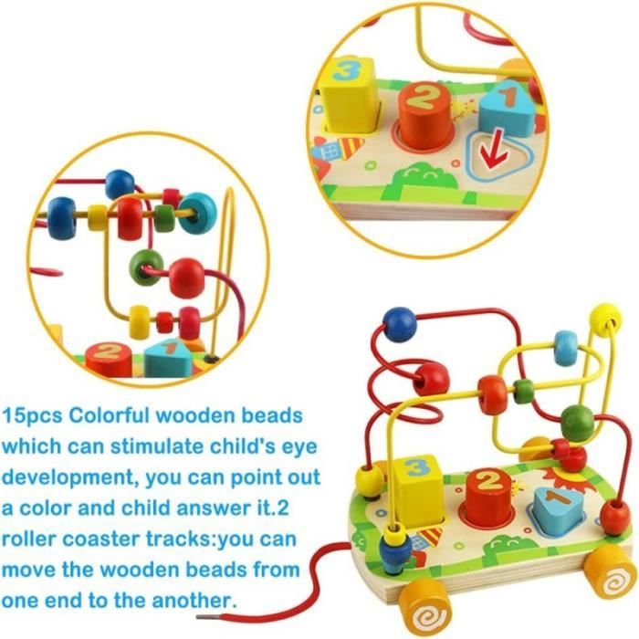 Jouets arc-en-ciel en bois 2 en 1,jouets à tirer d'escargot,jouets pour  bébé Montessori,jouets éducatifs pour enfants garçons filles - Cdiscount  Jeux - Jouets