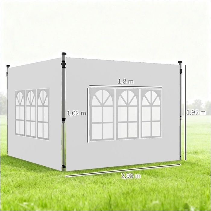 QUICK STAR | 2 Seitenteile mit PE Fenster 300x195cm für Rank Pavillon, 42,99 QUICK STAR | 2 Seitenteile mit PE Fenster 300x195cm für Rank Pavillon, 42,99