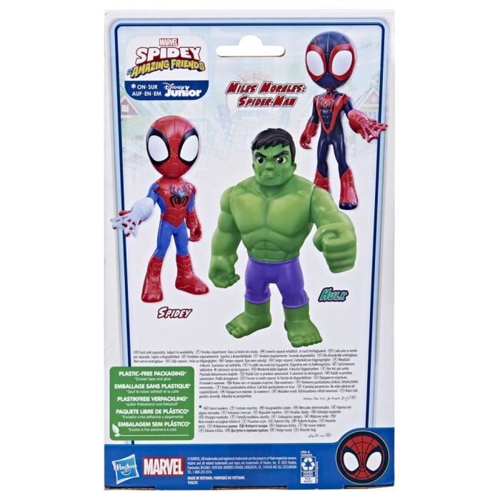 Figurine Hulk Géant 22,5 Cm – Marvel Spidey Et Ses Amis – Articulée, Dès 3 Ans