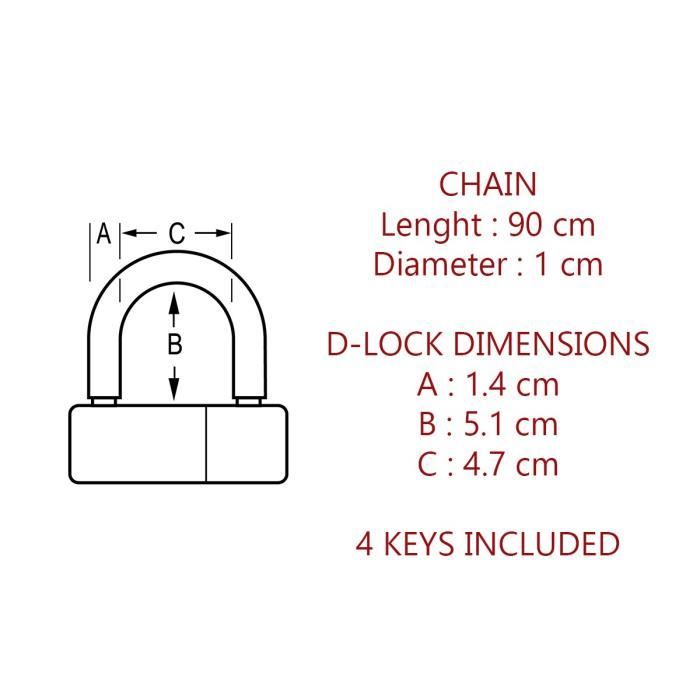 Antivol U certifié - acier cémenté - largeur 11 cm - plus anse et câble  MASTER LOCK