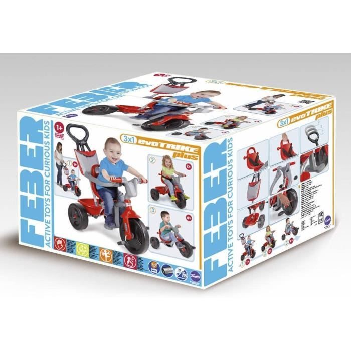 COSTWAY Tricycle Evolutif 3 Roues, Maniable sur 360° Canne Amovible pour  Enfants Bébé de 1-4 Ans Charge max : 25 kg Vert - Cdiscount Jeux - Jouets