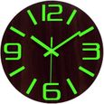 30cm Horloge Murale Lumineuse - Pendule Murale Fluorescente Silencieuse - Grande Horloge Murale D&eacute;corative pour Cuisine,310-0