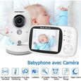 Bébé Moniteur Babyphone Vidéo 3.2 Inches LCD Couleur Caméra Bébé Surveillance 2.4 GHz Communication Bidirectionnelle Vision(vb603)-0