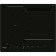 Table de cuisson induction - HOTPOINT - 3 zones - HB2760BNE - L 59 x P 51 cm - 7200W total - Noir-0