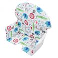 Housse d'assise pour chaise haute bébé enfant gamme Délice - Imprimé jungle - Monsieur Bébé-0