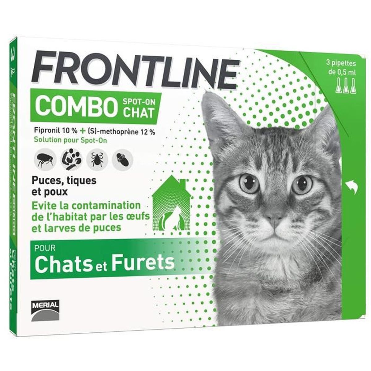 Anti Puces Et Anti Tiques Pour Chat 3 Pipettes Antiparatisaire Combo Chat Cdiscount