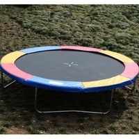 Bâche pour trampoline - HOMCOM - 8FT Ø 244 cm - Rouge, Jaune, Bleu - Couvre-ressort pour sécurité