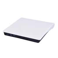 Lecteur Graveur DVD CD Externe USB 3.0 Ultra Slim Portable - 
Plug and Play,Lecteur Enregistreur pour Windows-MAC OS -Blanc