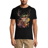 Homme Tee-Shirt Cerf Et Chasse - Chasseur – Deer And Hunting - Hunter – T-Shirt Vintage Noir
