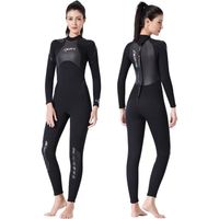 3MM Combinaison Plongée Femme Manches Longues Combinaison Néoprène pour Surf Snorkeling Natation Plongée-S