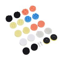 Mxzzand Kit de polissage pour perceuse Kit de tampons de polissage pour voiture, 22 pièces, éponge ABS, pour bricolage verre
