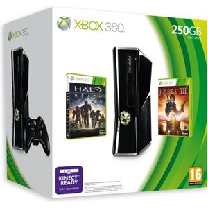 CONSOLE XBOX 360 Console Xbox 360 250 Go - Microsoft - Spéciale - Noir - Fable III - Halo Reach