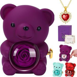 Collier Ourson Strass Rose – Chaîne Réglable 40-45 Cm, Breloque Chien, Neuf