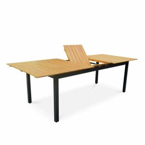 TABLE DE JARDIN  Table de jardin en bois aluminium extensible 200/2