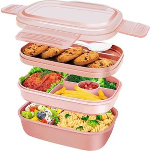 MUJUZE Lunch Box,Bento Enfant/Adulte et Couverts,Lunchbox Et 3  Compartiments Micro Ondes/Lave-vaisselle,Anti-Fuite Boîte à Repas pour Le  Pique-Nique,L'école,Le Travail : : Cuisine et Maison