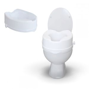 RÉHAUSSEUR TOILETTES  Rehausseur WC Adulte 14 cm Mobiclinic Titán Siège de Toilette surélevé sans Couvercle Rehausseur de Toilette Mobilité Réduite