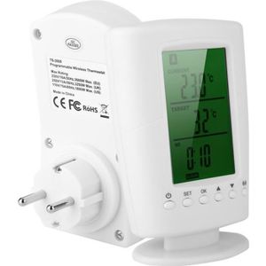 THERMOSTAT D'AMBIANCE ZJCHAO Prise de thermostat Thermostat et prise sans fil programmables Prise intelligente domestique (EU 110-240V)
