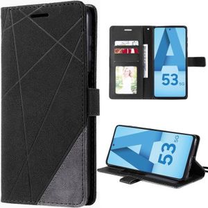 Coque noire personnalisée pour Smartphone Samsung Galaxy A53 5G clé de sol  - solfège musique - musicien