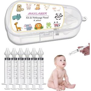 Kit de 2 seringues de lavage de nez de bébé - mouche-bébé - Nildor - Lullabi