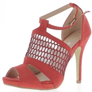 talon plateforme rouge