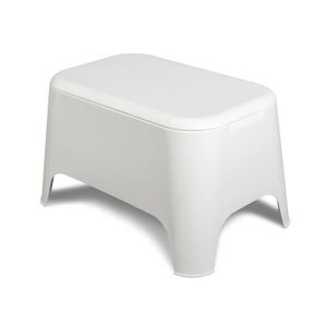 TABLE BASSE JARDIN  Table basse d'appoint en résine - TOOMAX - Blanc - 59x39x36cm - Extérieur/Intérieur