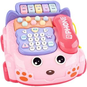 TÉLÉPHONE JOUET Téléphone jouet pour enfants rose avec lumières et