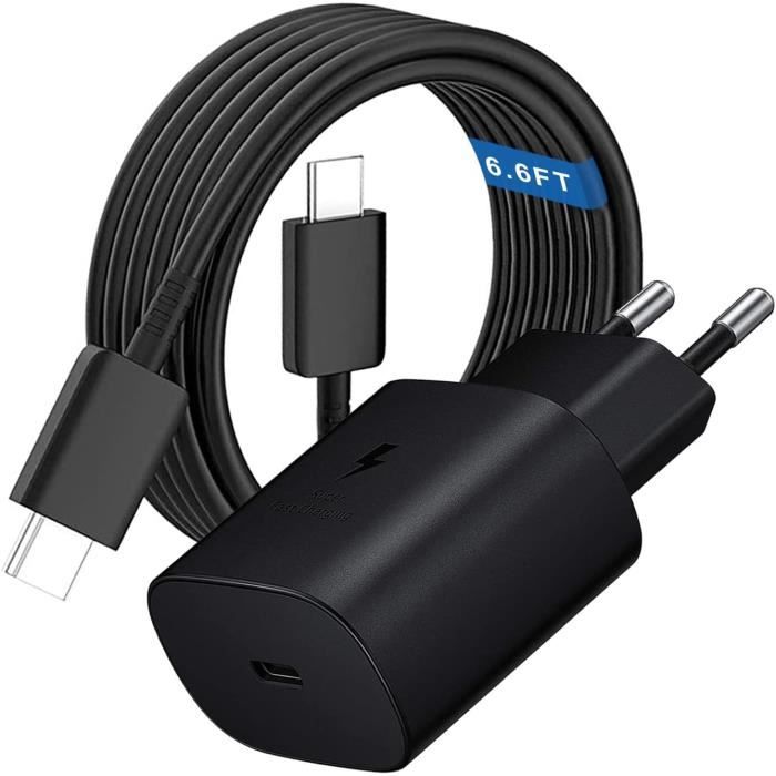 Chargeur 25W USB C Ultra Rapide pour Samsung, Chargeur Telephone Cable Type  c pour Samsung S21, S21 Plus, S21 Ultra, S20 FE, S[455] - Cdiscount  Téléphonie