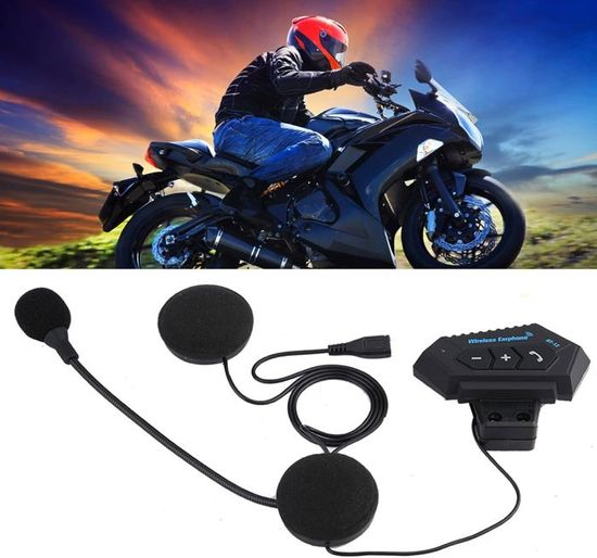 Kit Mains Libres Moto Bluetooth KSTE BT12 - 1 Paire - Réduction Bruit