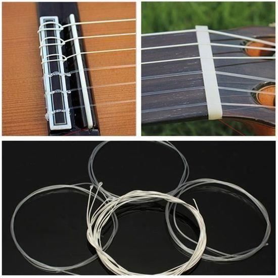 DAMILY® Kit De 6 Cordes Pour A Guitare Classique AC106-H - Nylon & Métal -  Cdiscount Instruments de musique