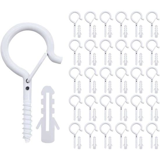 100 Clips De Fixation Pour Guirlandes Lumineuses Extérieures, Crochets