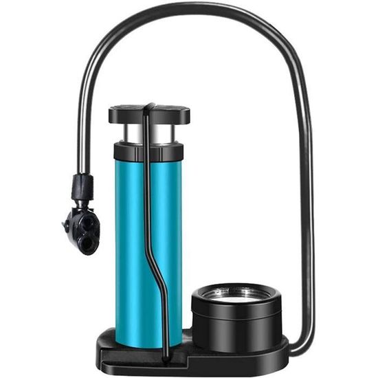 Mini pompe à vélo avec manomètre - Bleu[415] - Sport