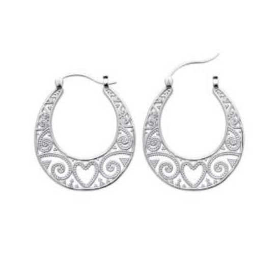 Boucles D'oreilles Créoles Ovales Multirangées – Argent 925, Cristaux, Top Qualité – Neuves