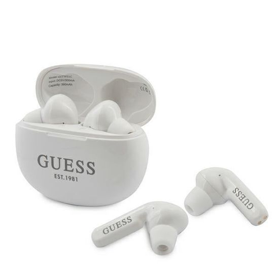 Ecouteur sans fil + micro Guess Blanc pour Samsung Galaxy A71