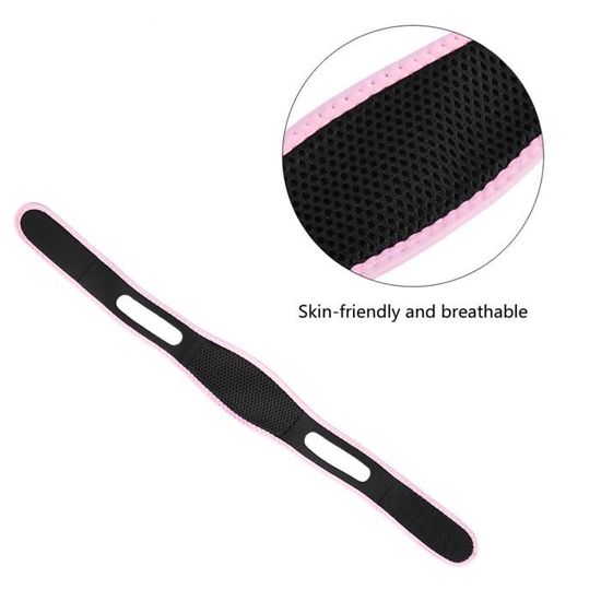 Sangle De Menton Anti-Ronflement - Ajustable Et Confortable - Rose - Neuf