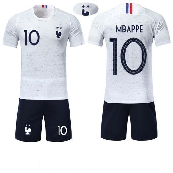Maillot Foot France 2 Etoiles 10 Kylian Mbappé 2018 Maillot