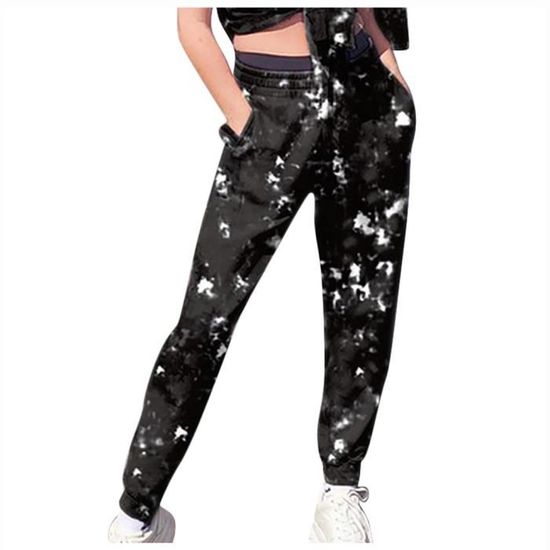 Pantalon Femme Sport Décontracté Taille Haute - Coton Ample, élastique, Poches, Pour Le Printemps/été