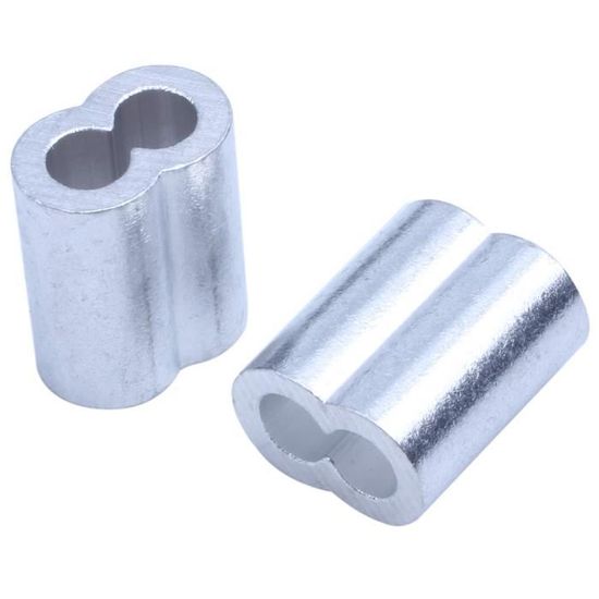 300 Manchons En Aluminium Pour Câbles - Ferrules à Double Embouts - Pour Câbles Acier, Bâches, élastiques