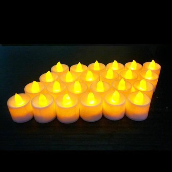Bougies LED Sans Flamme Rouge - Lot De 2 - Effet Réaliste Vacillant - Pour Décoration Religieuse, Cimetière Ou Maison