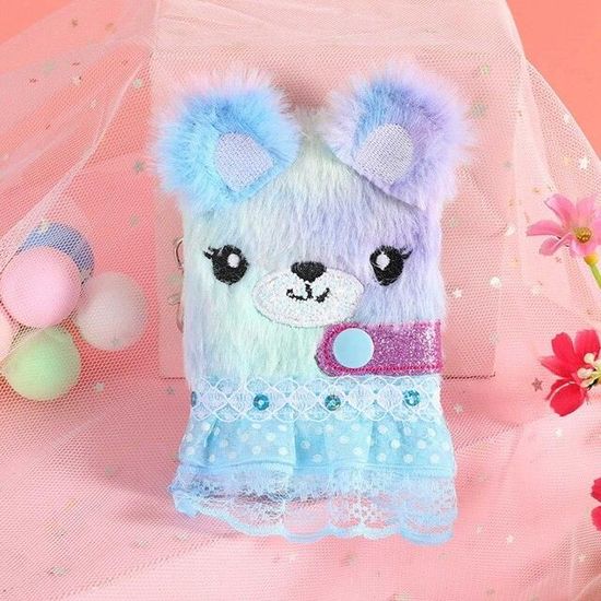 Porte-clés Peluche Crème Glacée Avec Pompons Colorés - Longueur 14,5 Cm - Accessoire Sac, Clés, Tendance Kawaii - 9 Couleurs Au Choix