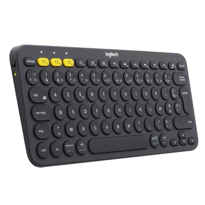 LOGITECH - Clavier K380 - Multi-Device Bluetooth Keyboard - AZERTY - Noir