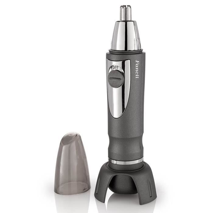 Tondeuse Professionnelle Fancii pour Nez et Oreilles, avec Lampe LED - Rasoir Électrique pour Tailler le poils du Visage, Lames en