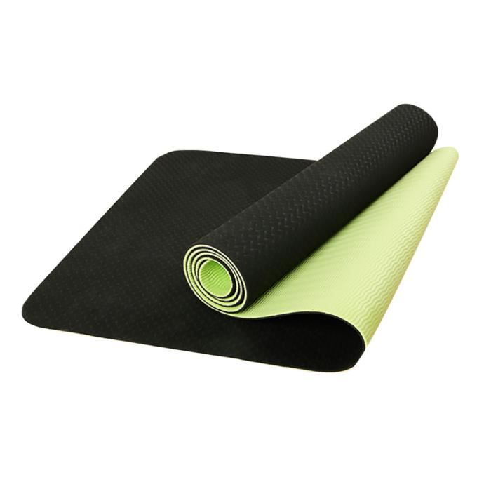 Tapis de yoga avec sac en maille 6 mm d'épaisseur antidérapant Gym exercice Fitness Pilates @87
