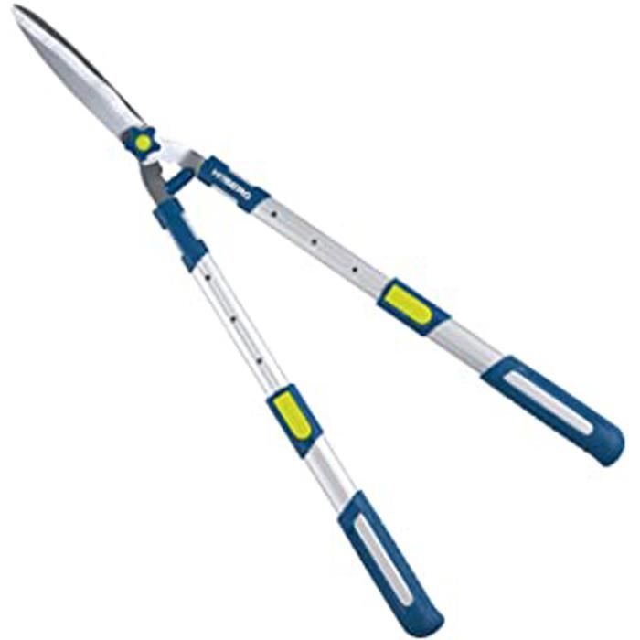 Qc905 Taille-Haie Télescopique, 67-83 Cm, 4 Niveaux Réglables - Lames Dentelées, Acier Au Carbone, Surfaces De Préhension